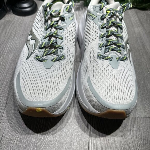 Men’s Saucony Guide 17 Running Shoes Cushion Size 11.5 US White Gray Green - Picture 3 of 9